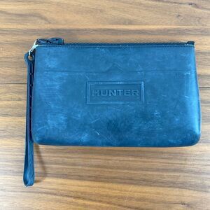 Hunter for Target small black rubber wristlet